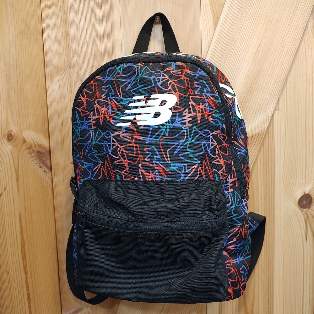 New Balance Graffiti Scribble Mini Backpack Black Neon Logo Grunge School Street